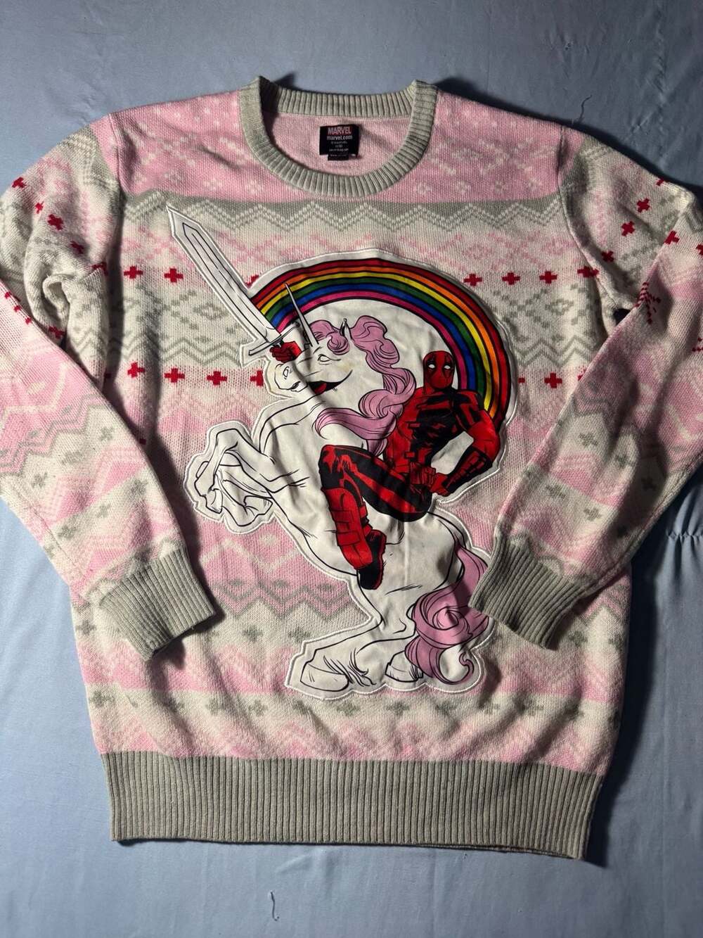 Marvel Deadpool Unicorn Ugly Christmas Sweater